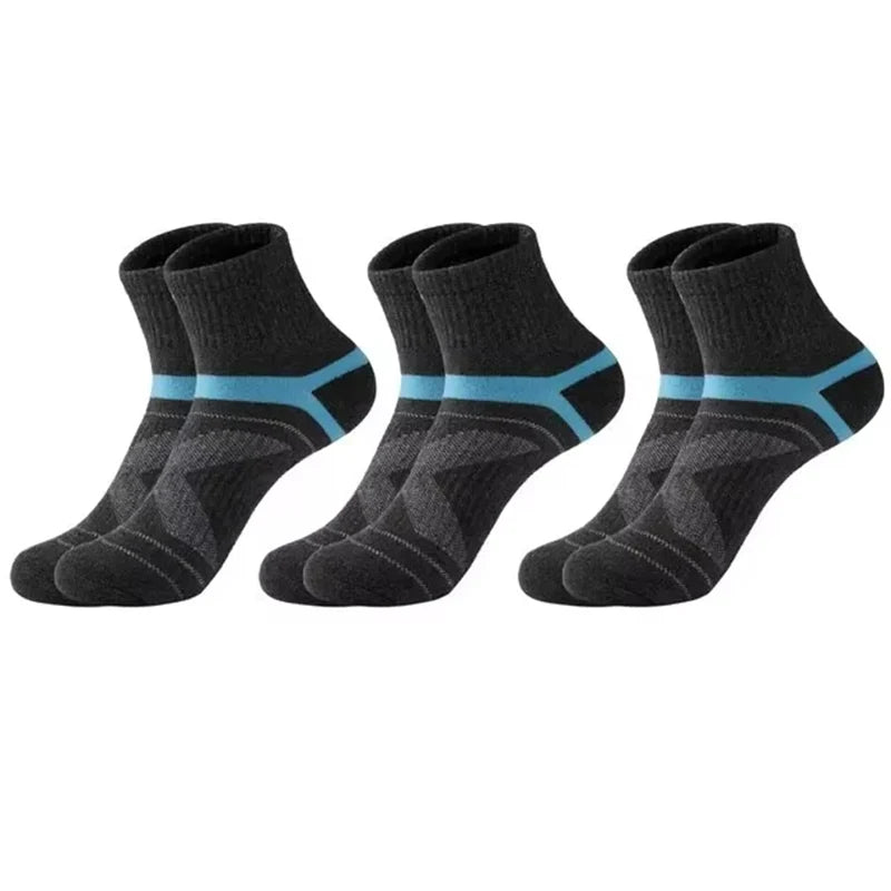 3/5/10/20 Pairs Lot Men's Socks Black Sports Socks Casual Run Autumn Winter High Quality Breathable Male Socks