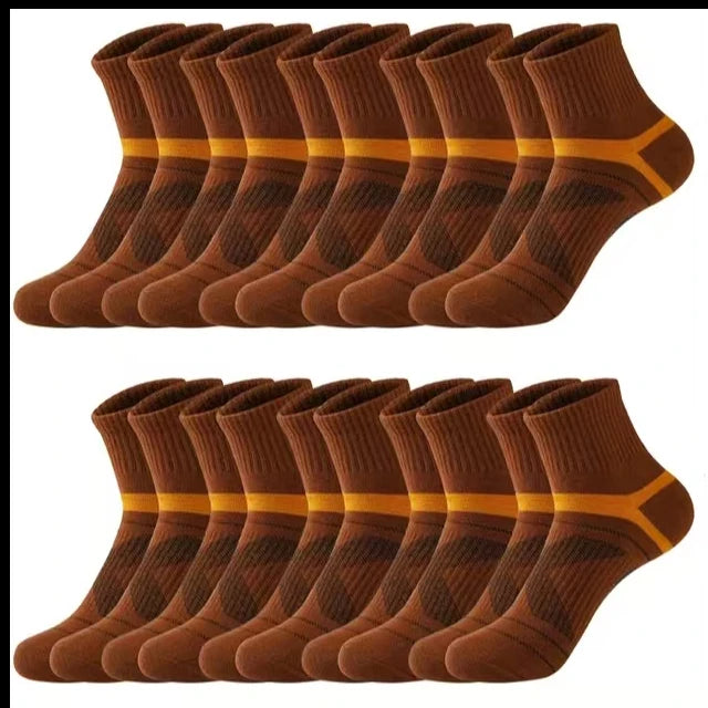 3/5/10/20 Pairs Lot Men's Socks Black Sports Socks Casual Run Autumn Winter High Quality Breathable Male Socks