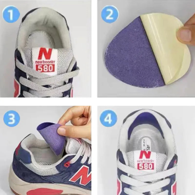 4PCS Insoles Heel Repair Subsidy Sticky Shoes Hole Sneaker Lined With Anti-Wear After Heel Stick Foot Care Pad Insoles for shoes