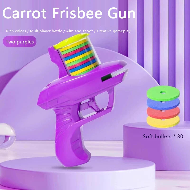 1PC Kids Outdoor Disc Gun Toy Flying Frisbee Shooting Launcher Interactive Parent-Child Game for Boys Perfect Birthday Gift